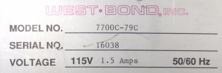 West-Bond 7700C Thermosonic Ball-Wedge Wire Bonder